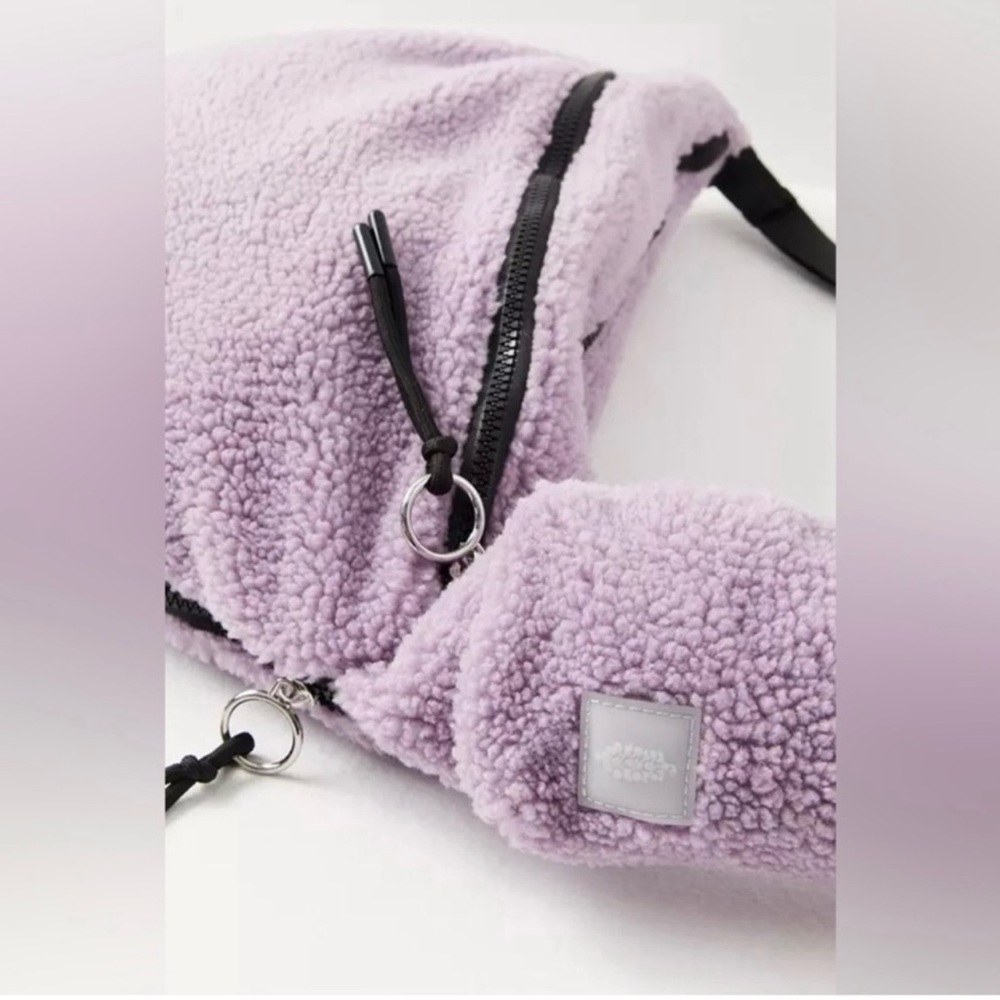 Free People Lavender Purple Over Achiever Movement Sherpa Sling Bag - Picture 3 of 4